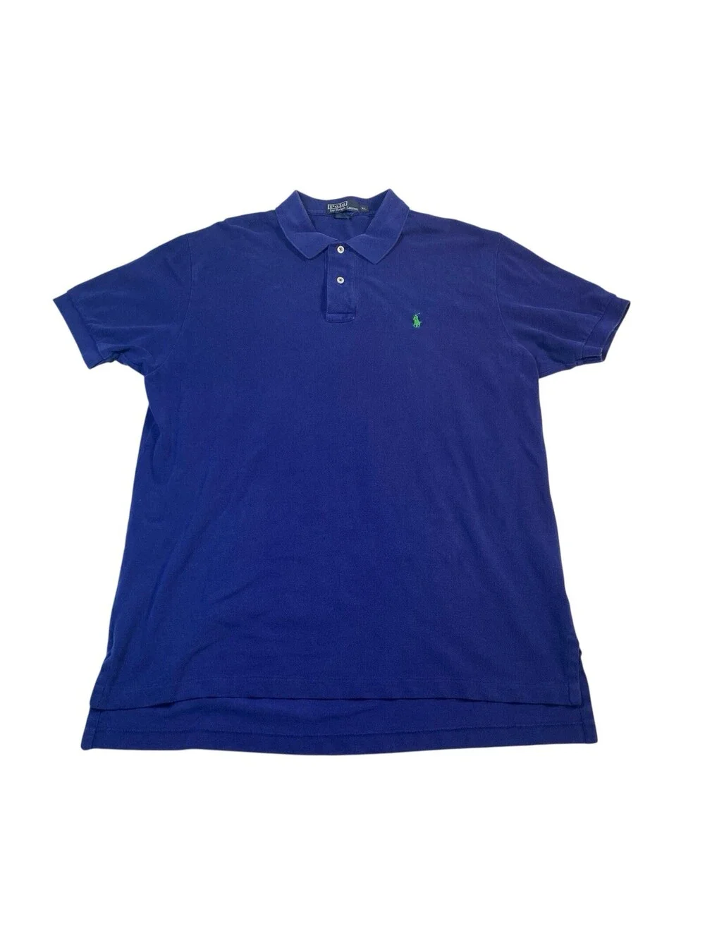 Polo Ralph Lauren Classic Fit Men's Blue Polo Shirt, Green Pony Logo, Size XL